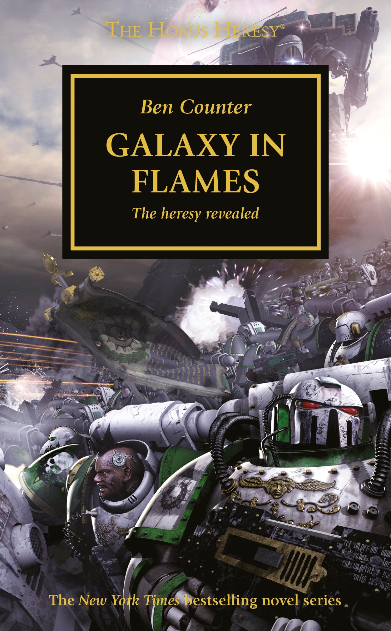 the cover of a novel about galaxy in flames