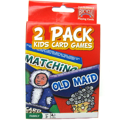 Bicycle Kids Card Game Twin Pack - Red (Matching and Old Maid)