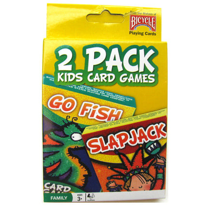 Bicycle Kids Card Game Twin Pack - Yellow (Go Fish and Slapjack)