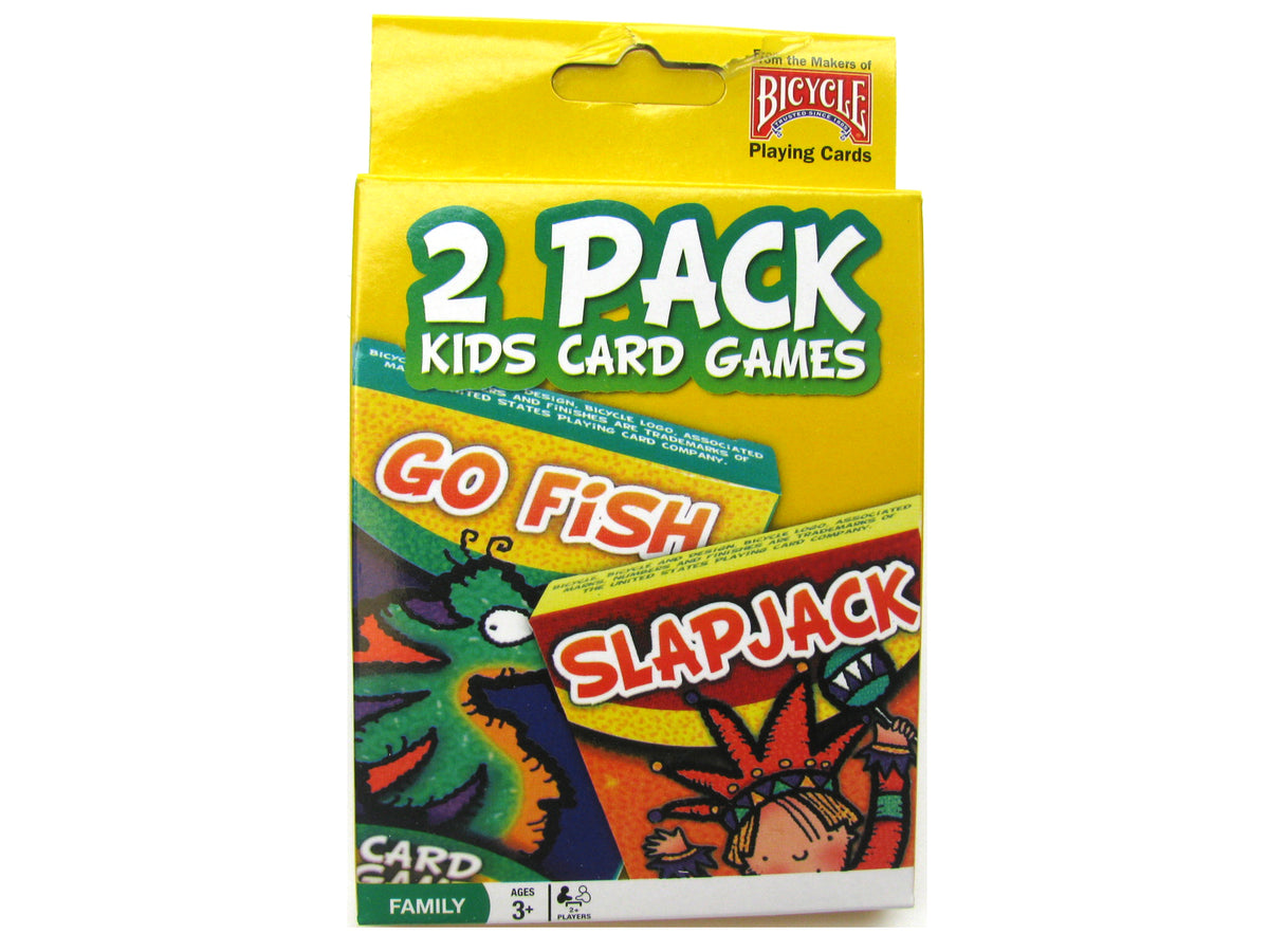 Bicycle Kids Card Game Twin Pack - Yellow (Go Fish and Slapjack)