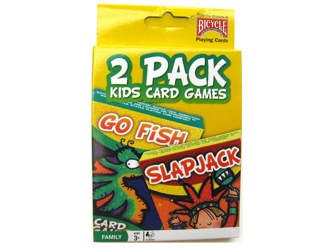 Bicycle Kids Card Game Twin Pack - Yellow (Go Fish and Slapjack)
