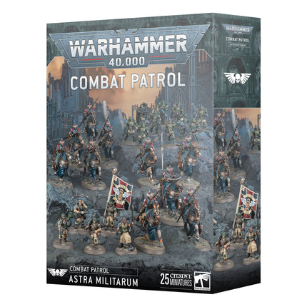 a box with a bunch of toy soldiers on it