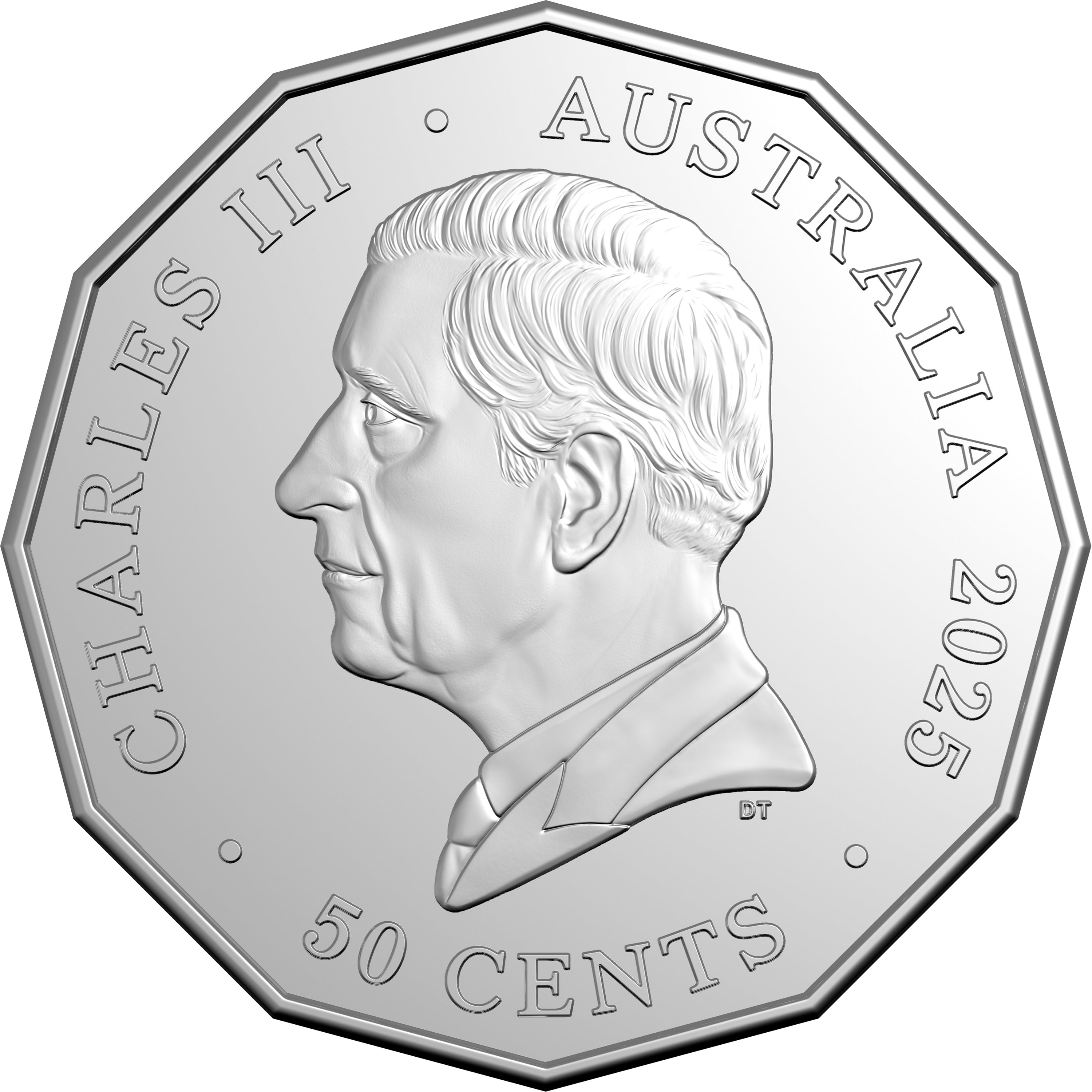 2025 Steam Giants 50c Coin Obverse - King Charles III effigy