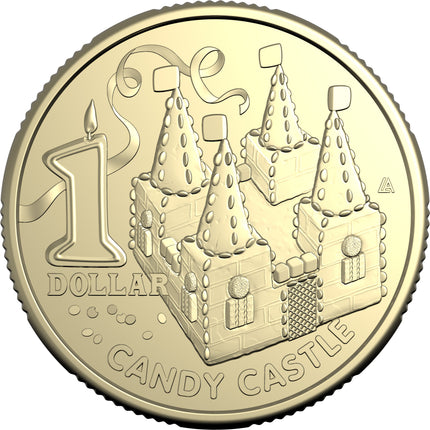 2025 AWW Childrens Birthday Cake Book Uncirculated $1 Coin - Candy Castle