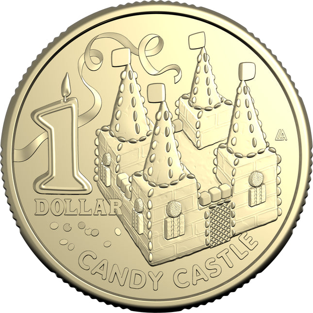 2025 AWW Childrens Birthday Cake Book Uncirculated $1 Coin - Candy Castle