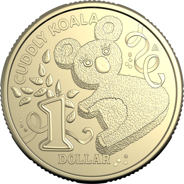 2025 AWW Childrens Birthday Cake Book Uncirculated $1 Coin - Cuddly Koala