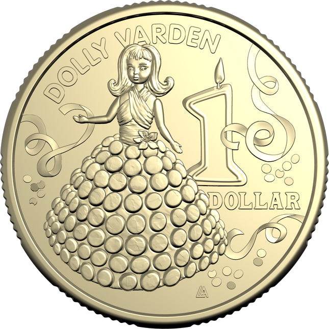2025 AWW Childrens Birthday Cake Book Uncirculated $1 Coin - Dolly Varden