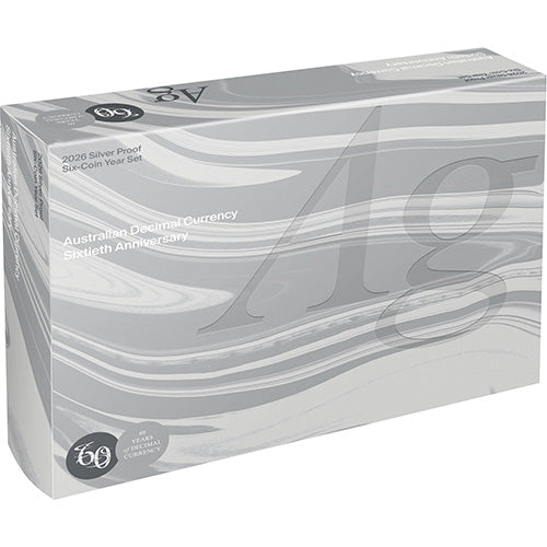 2026 Silver Proof Six-Coin Year Set - 60 Years of Decimal Currency (11878)