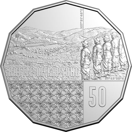2026 50c Uncirculated Coin - 75th Anniversary Battle of Kapyong (12218)