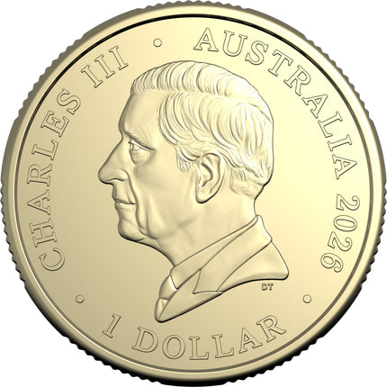 2026 $1 coin obverse featuring King Charles III effigy