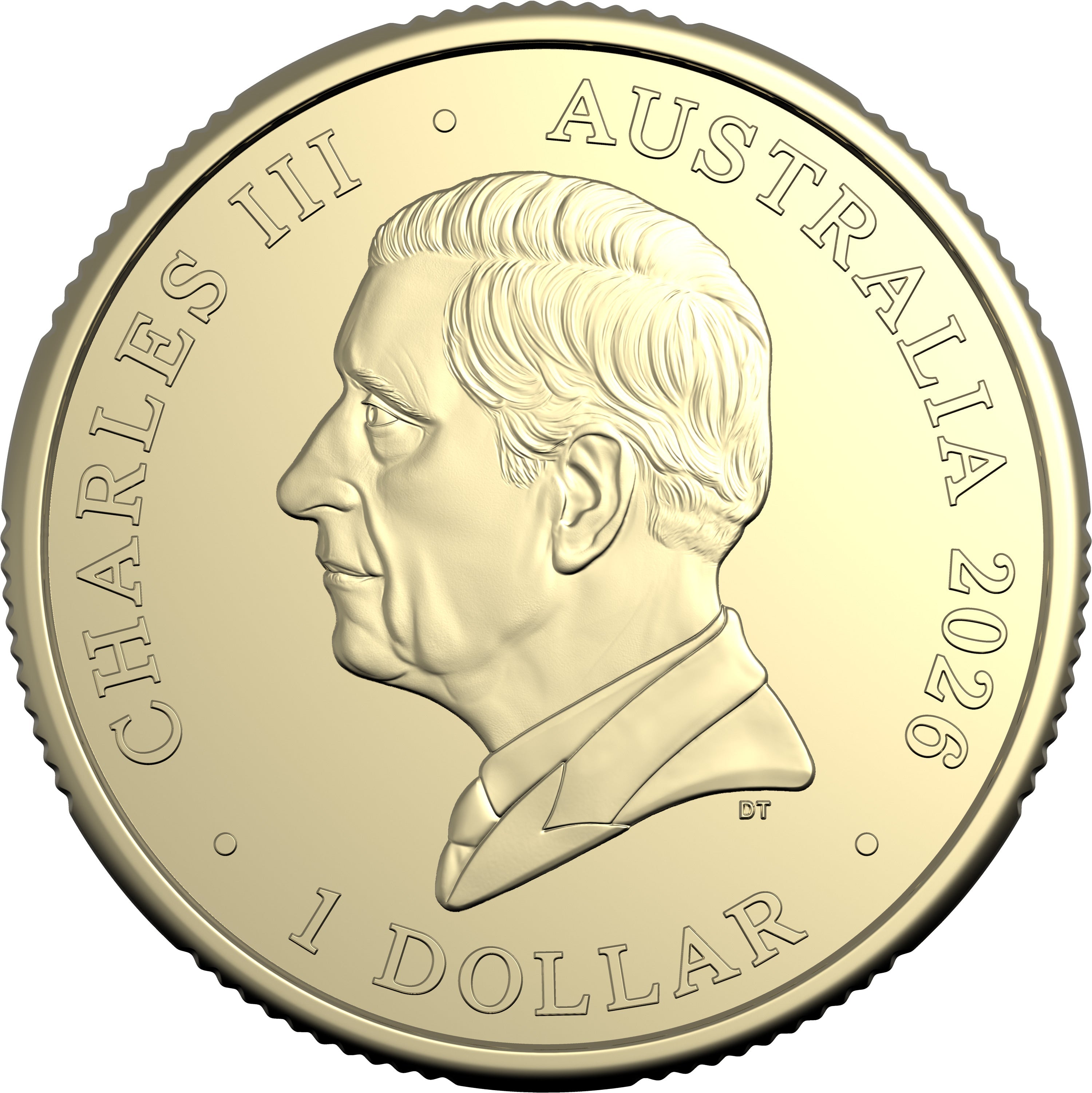 2026 $1 coin obverse featuring King Charles III effigy
