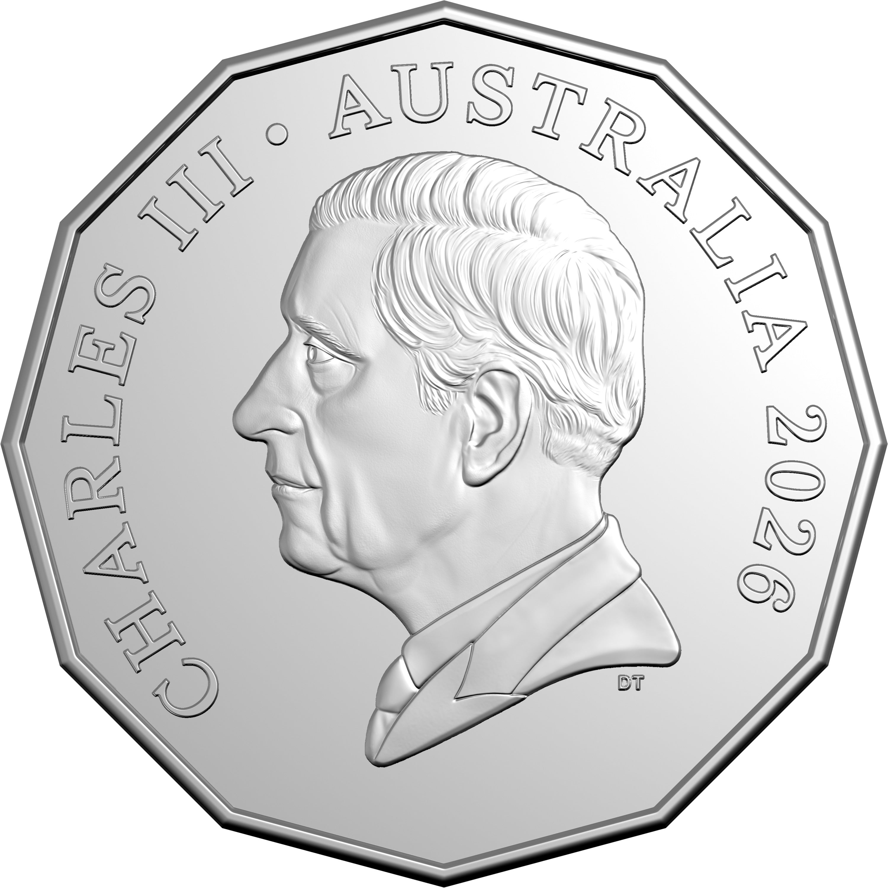 2026 50c Coin Obverse - King Charles III effigy
