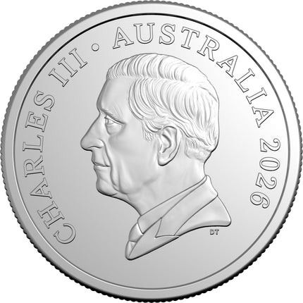 2026 5c Coin Obverse - King Charles III effigy