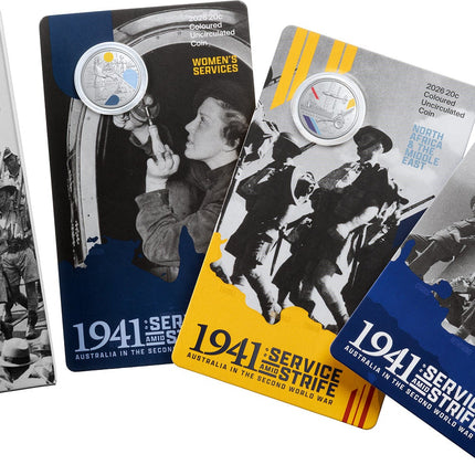 2026 20c 1941 Service Amid Strife three-coin set with wallet and themed cards