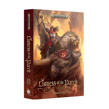 a book with a picture of a man on a lion