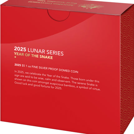 a red box with the year of the snake on it