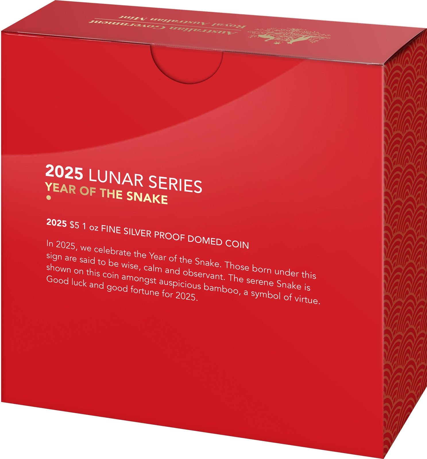 a red box with the year of the snake on it
