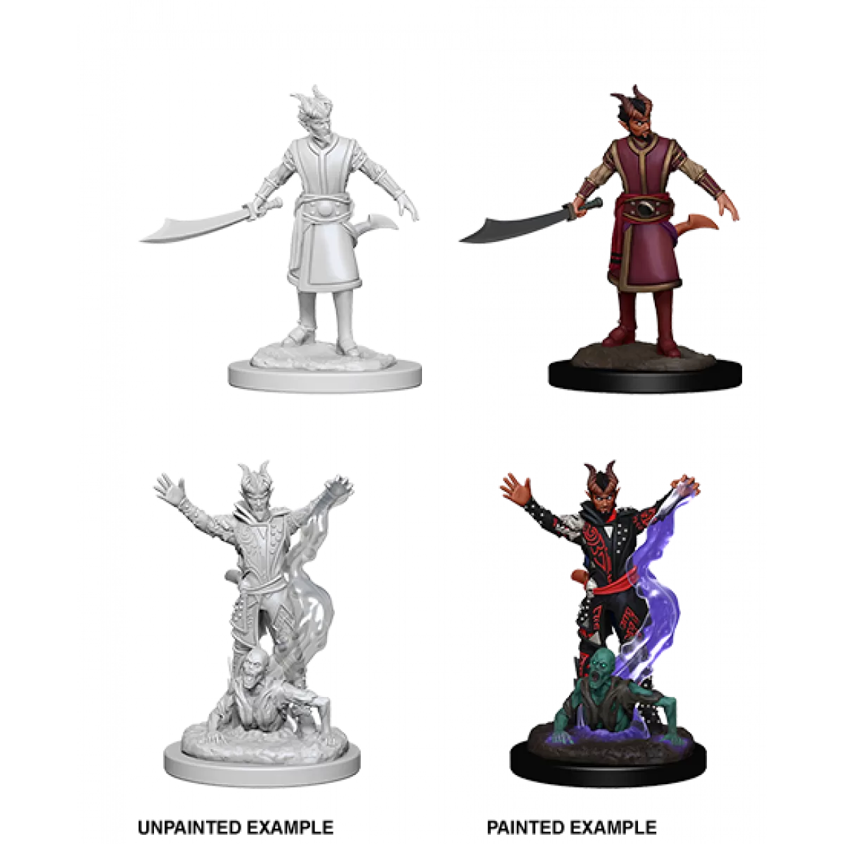 a set of four miniature figurines of knights