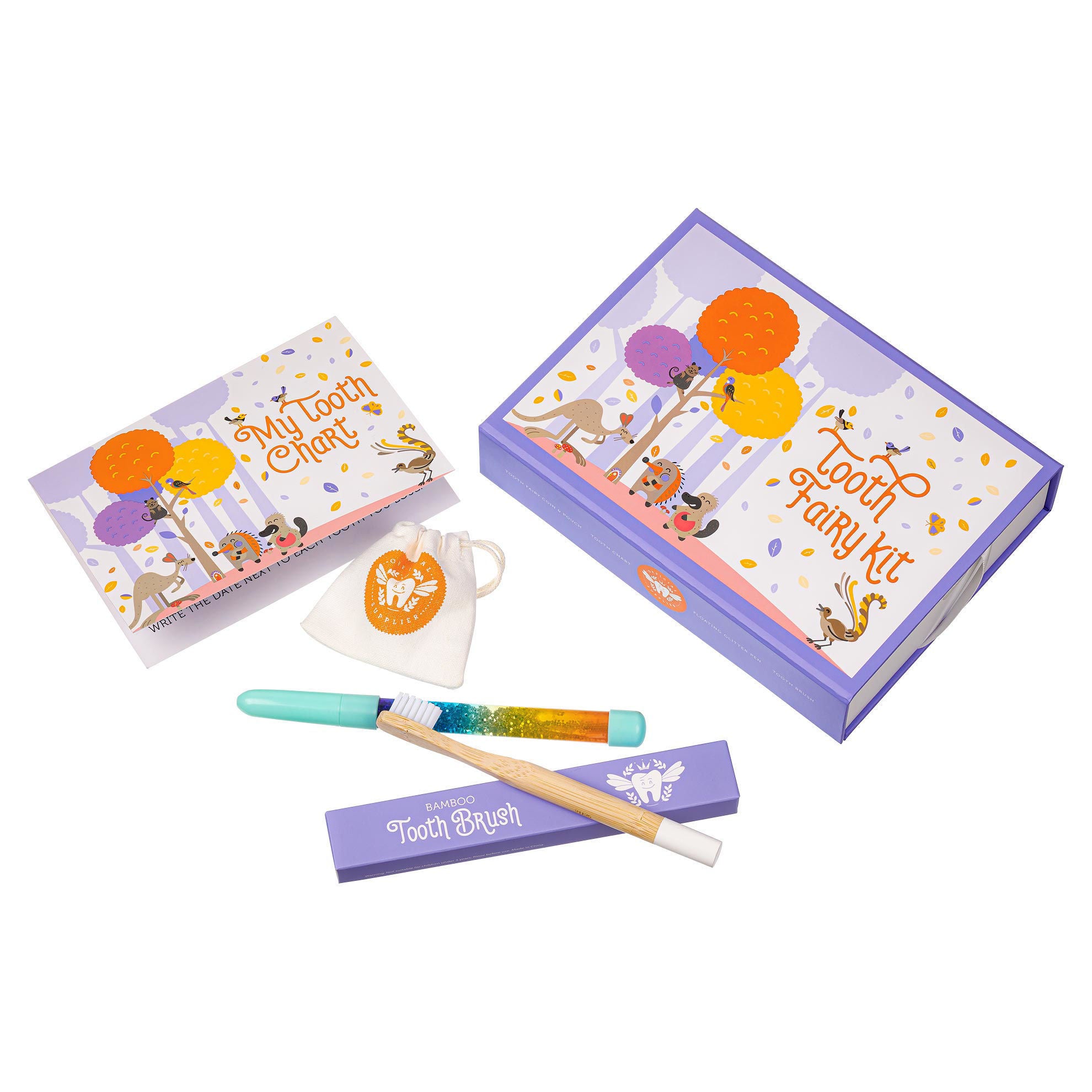 a couple of toothbrushes sitting next to a box