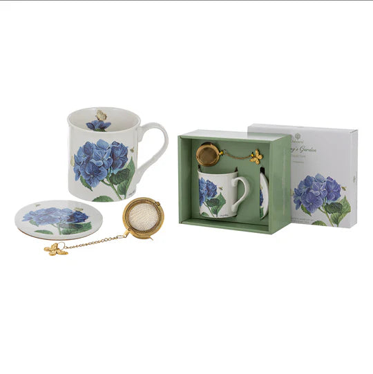 a boxed coffee cup and saucer in a gift box