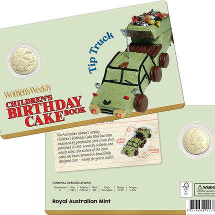 2025 AWW Childrens Birthday Cake Book Ten $1 Coin in Card Set + FREE $2 Coin