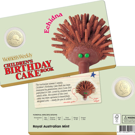 2025 AWW Childrens Birthday Cake Book Ten $1 Coin in Card Set + FREE $2 Coin