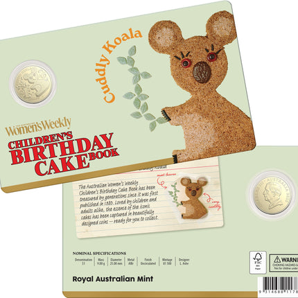 2025 AWW Childrens Birthday Cake Book Ten $1 Coin in Card Set + FREE $2 Coin