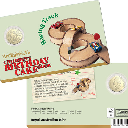 2025 AWW Childrens Birthday Cake Book Ten $1 Coin in Card Set + FREE $2 Coin