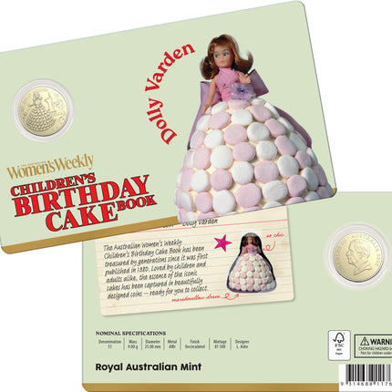 2025 AWW Childrens Birthday Cake Book Ten $1 Coin in Card Set + FREE $2 Coin
