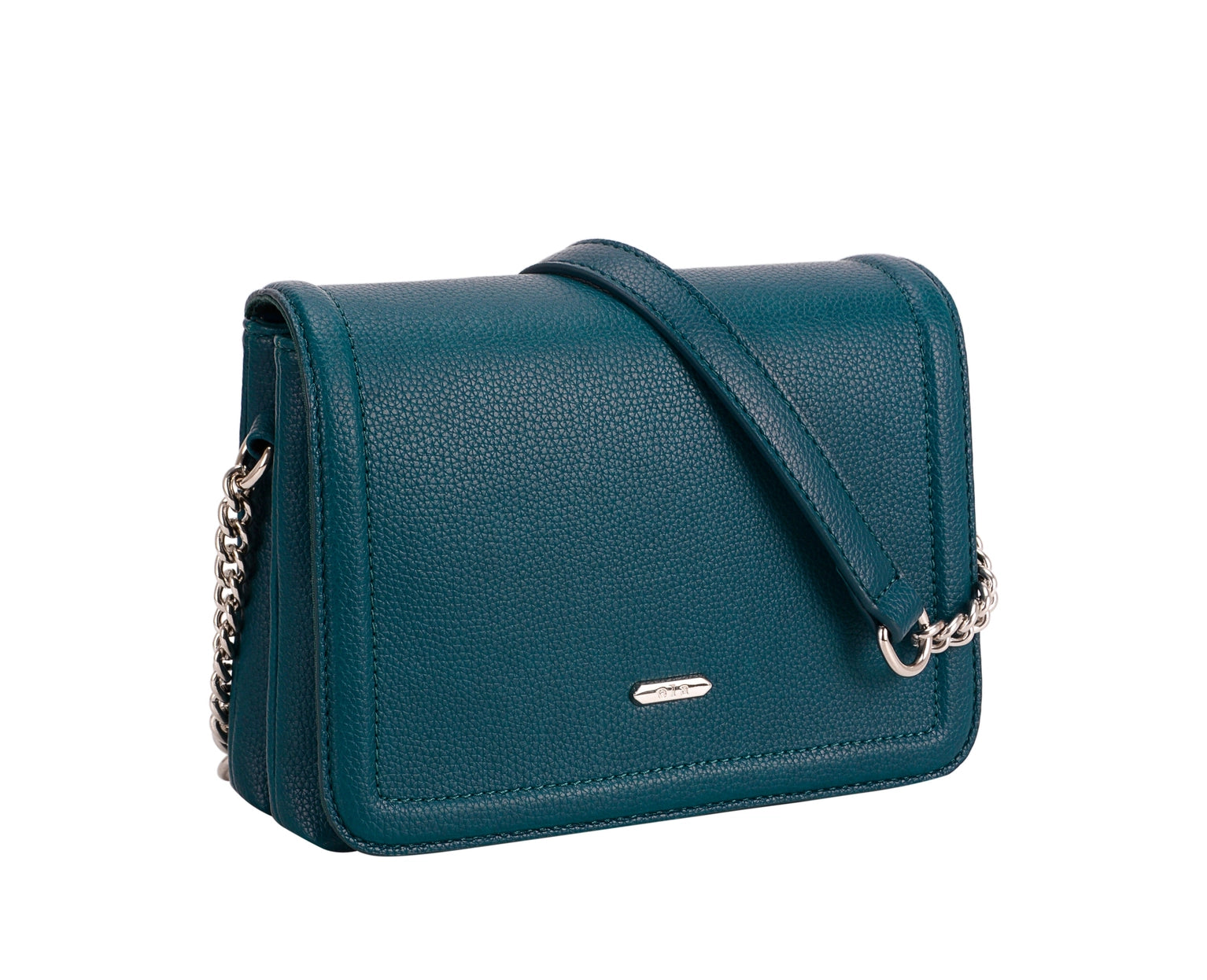 Classic Flapover Crossbody Bag Peacock Blue