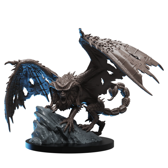 a statue of a dragon on a rock