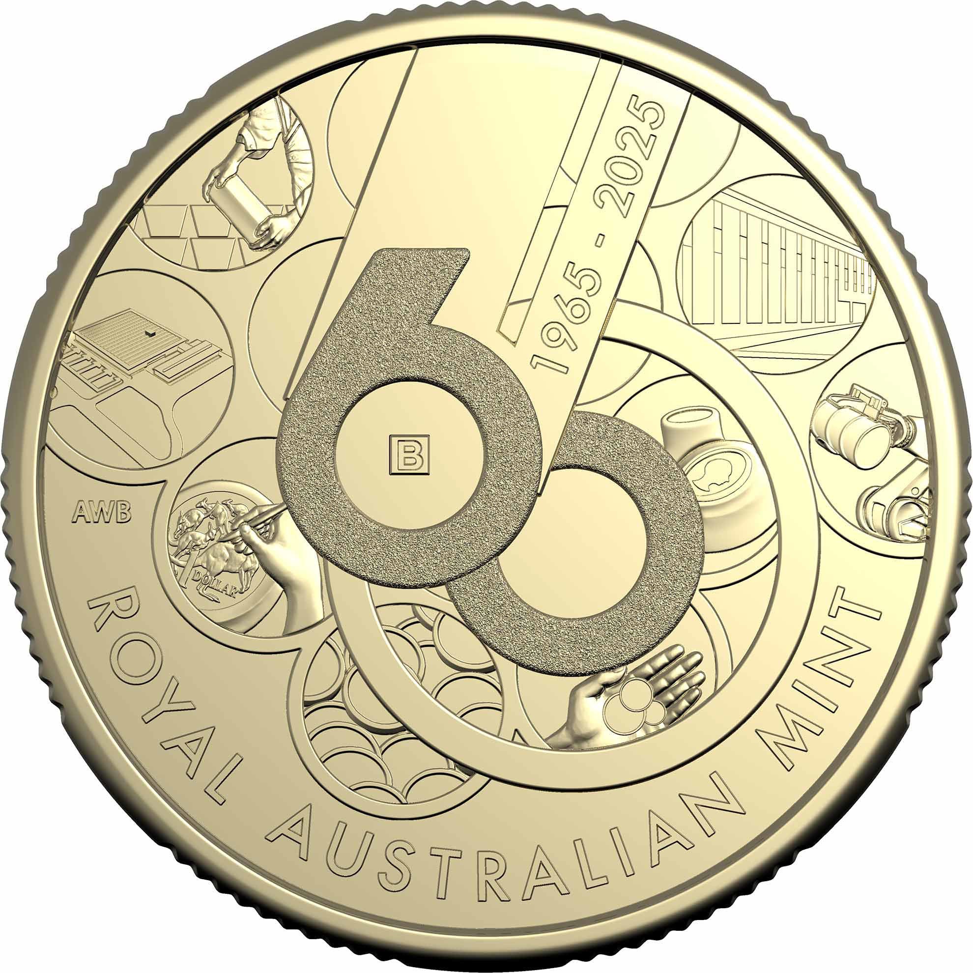 a close up of a coin with the number fifty