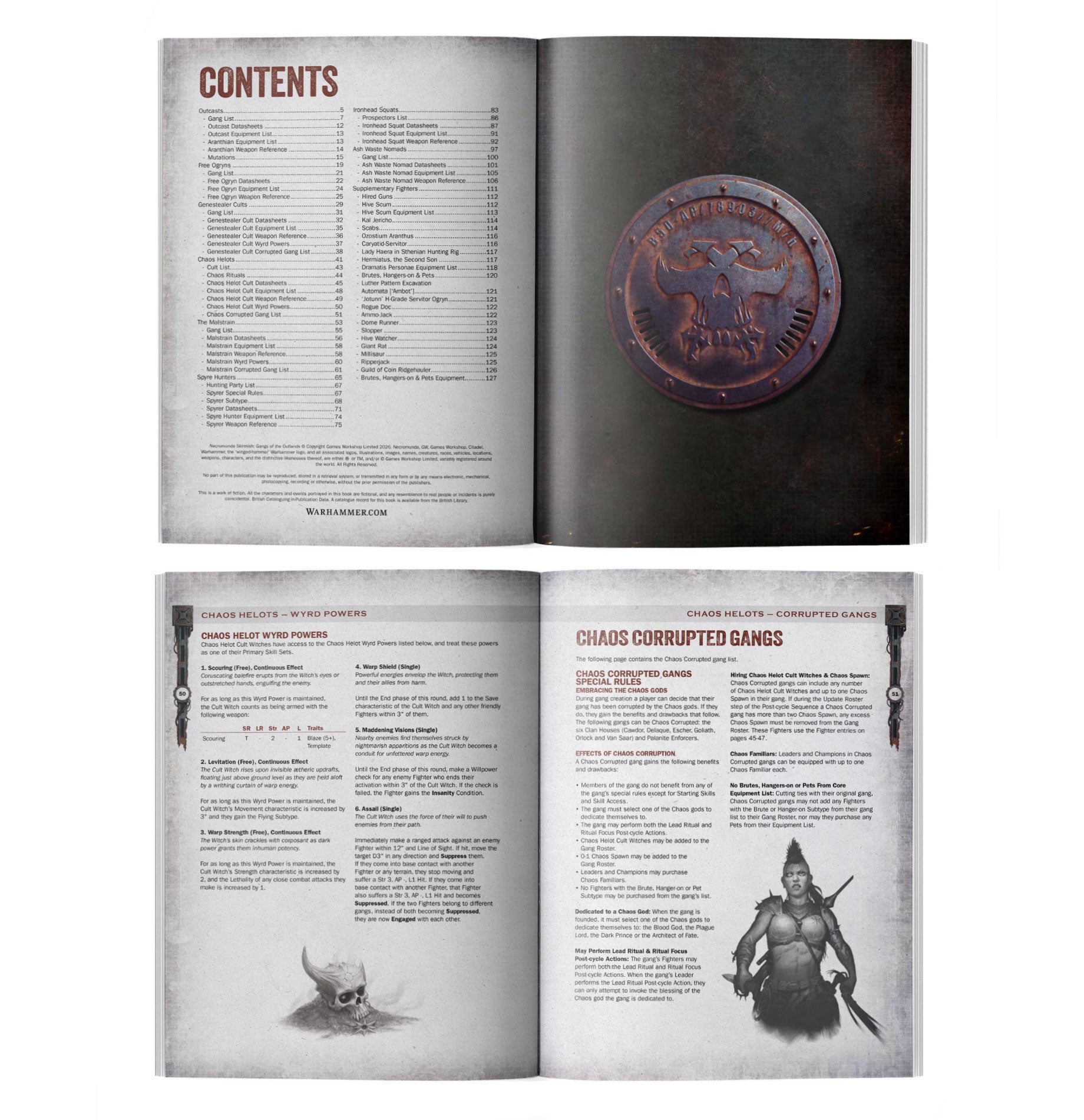 Necromunda: Gangs of the Outlands, interior spread