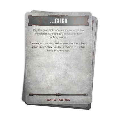 Necromunda Core Gang Tactics Cards, card examples