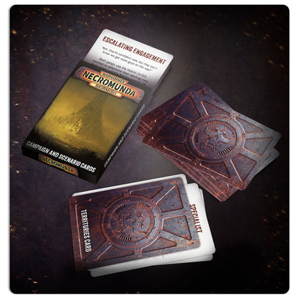 Necromunda Campaign and Scenario Cards, reference card examples