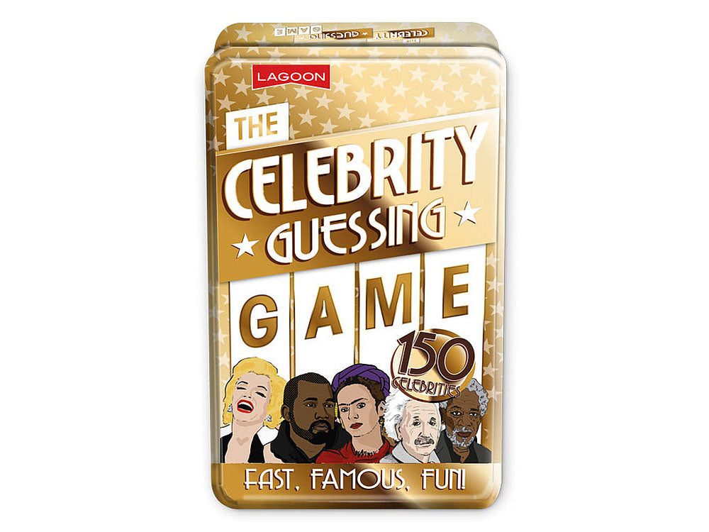 the celebrity guess game is on display on a white background