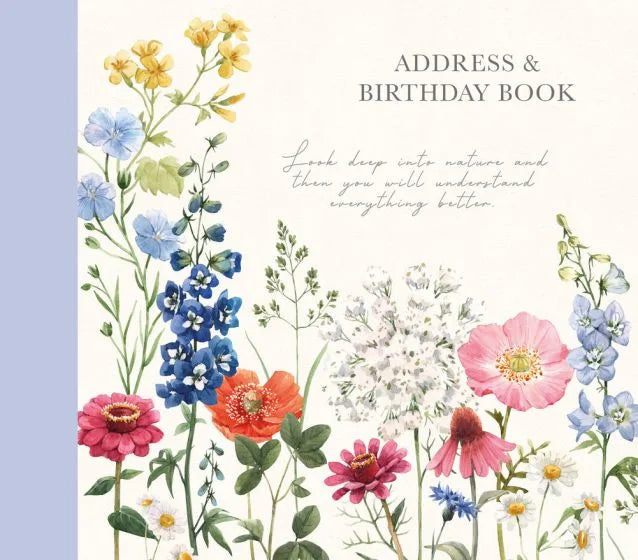 a birthday card with a bunch of flowers on it