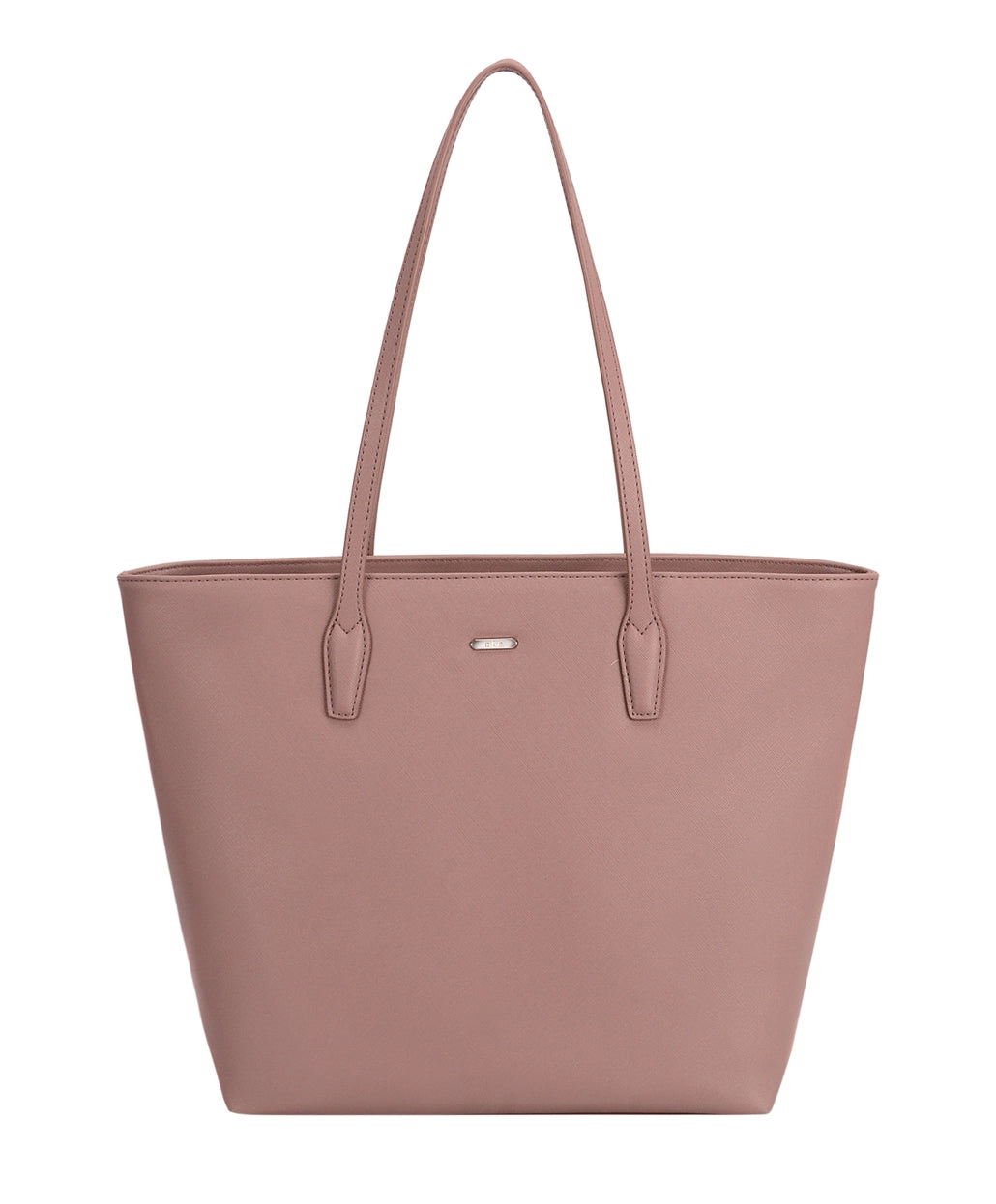 Large Shoulder Tote Bag Dark Silver