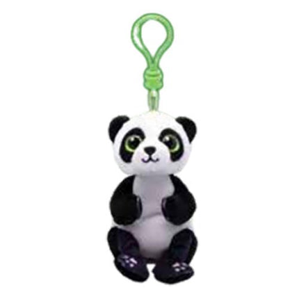 TY Beanie Bellies Ying the panda plastic key clip plush