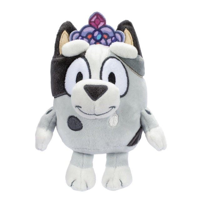 Bluey and Friends 20cm plush - Muffin dressed as a princess with tiara