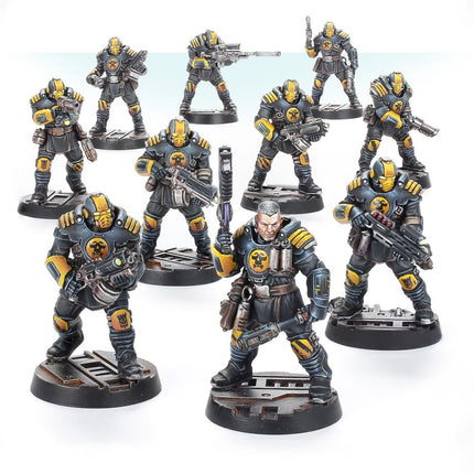 Palanite Enforcer Patrol miniatures, unpainted