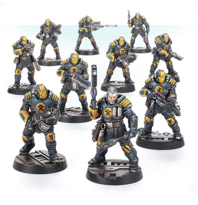 Palanite Enforcer Patrol miniatures, unpainted