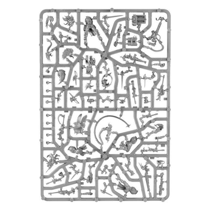 Escher Underhive Crew weapon and head options, sprue detail