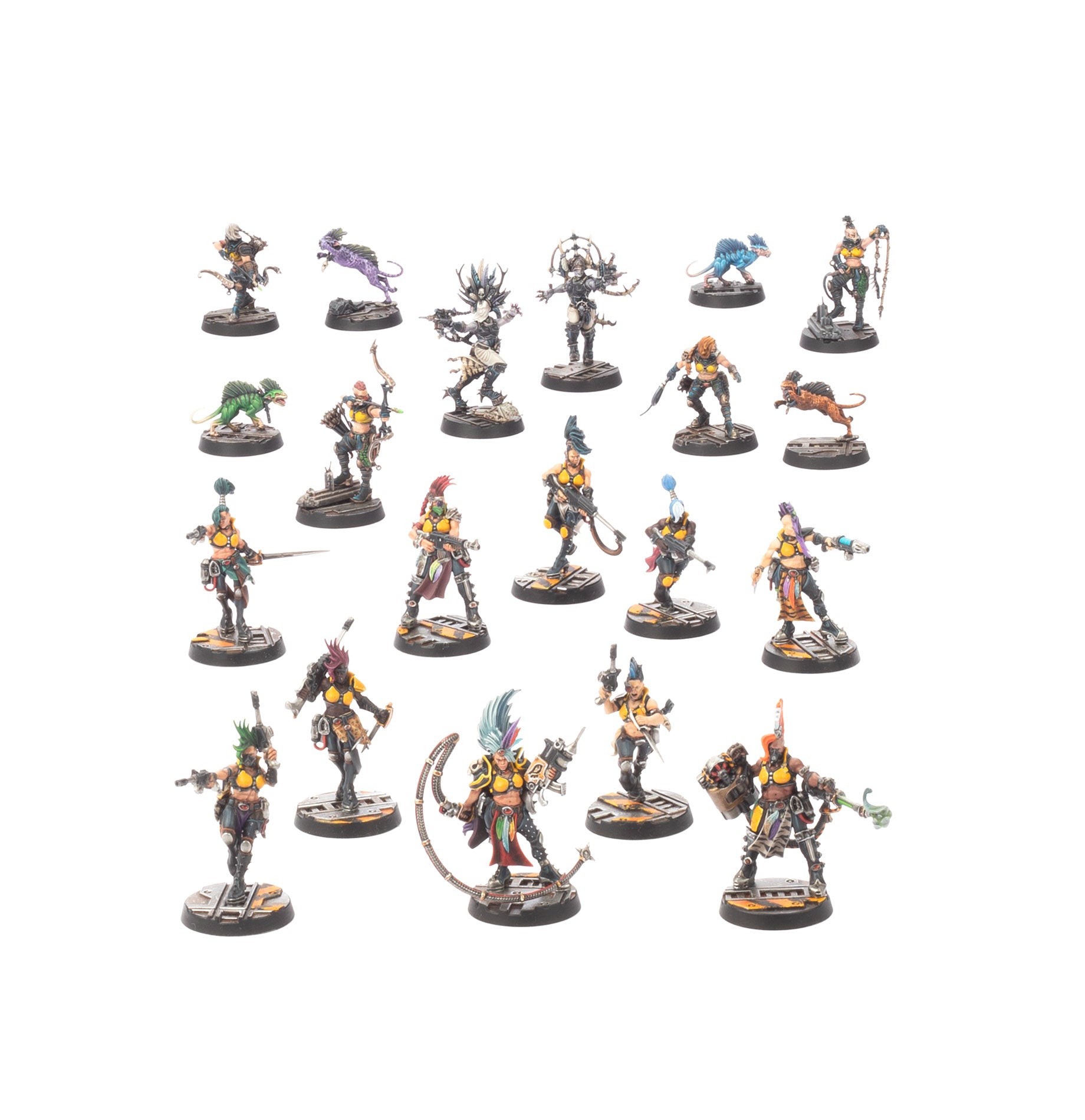 Escher Underhive Crew miniatures, full gang, unpainted