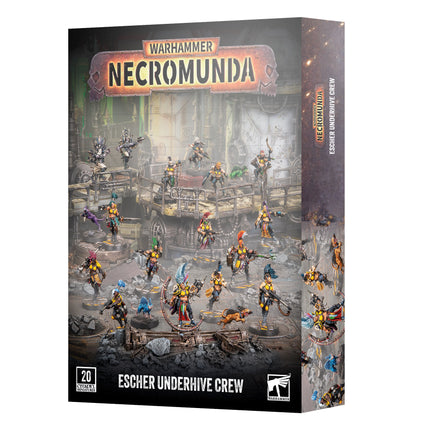 Necromunda Escher Underhive Crew box art, official Games Workshop packaging