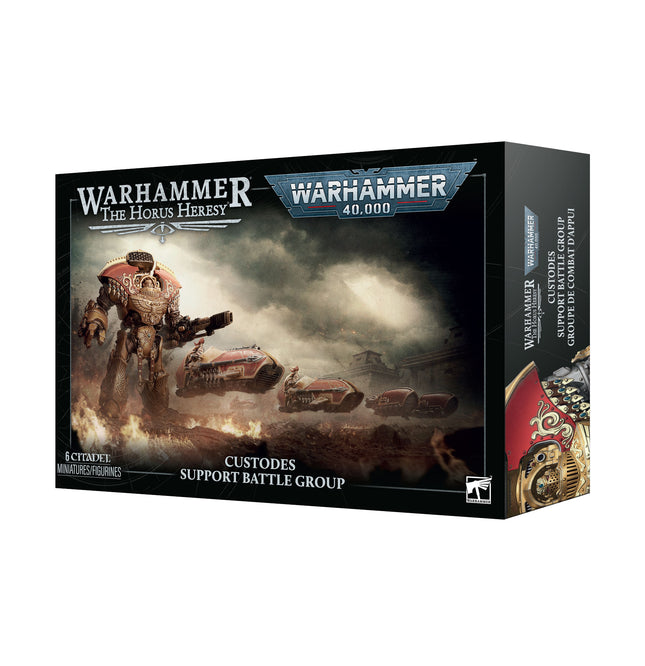 Custodes Support Battle Group box art, official Games Workshop packaging