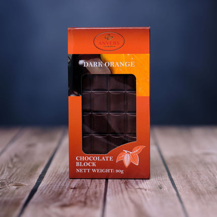 Anvers Tasmania Dark Orange Chocolate Block 90g