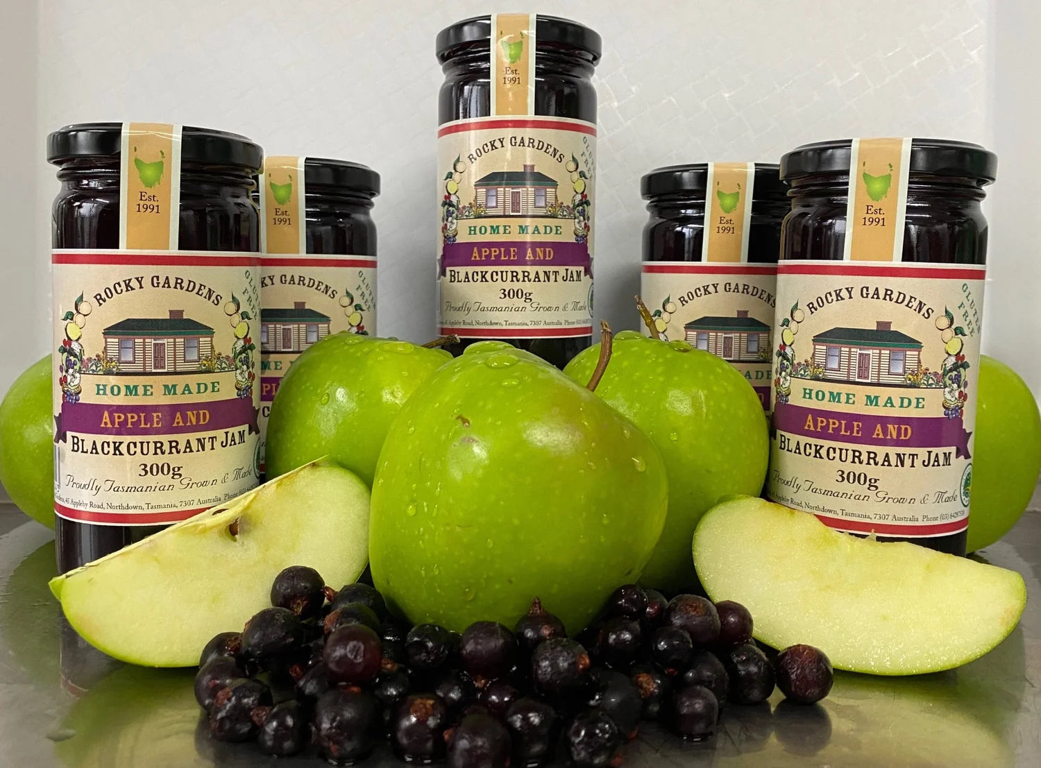 Apple & Blackcurrant Jam 300g by Rocky Gardens