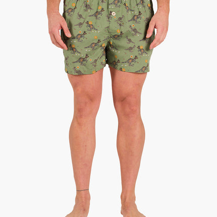 Mens Bamboo Boxer Short - Native Kangaroo Size S