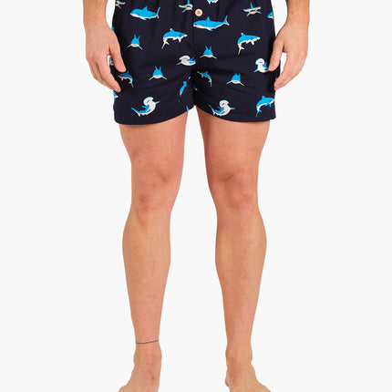 Mens Bamboo Boxer Short - Shark Size M